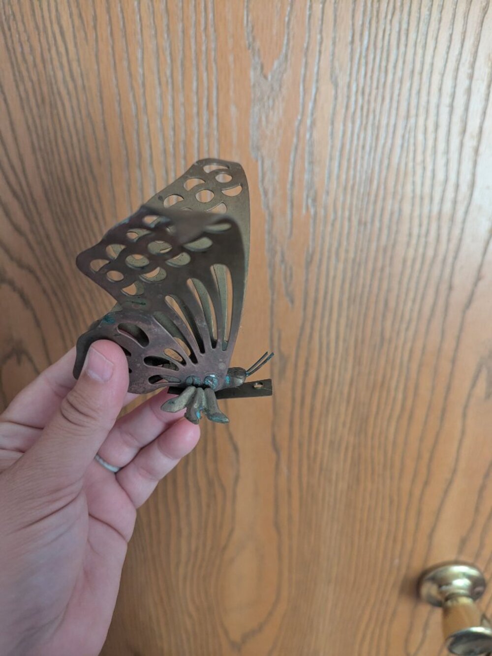 VTG Brass Butterfly Wall Decor or Table Art 3D Set of 3 MCM Metal - Picture 13 of 16